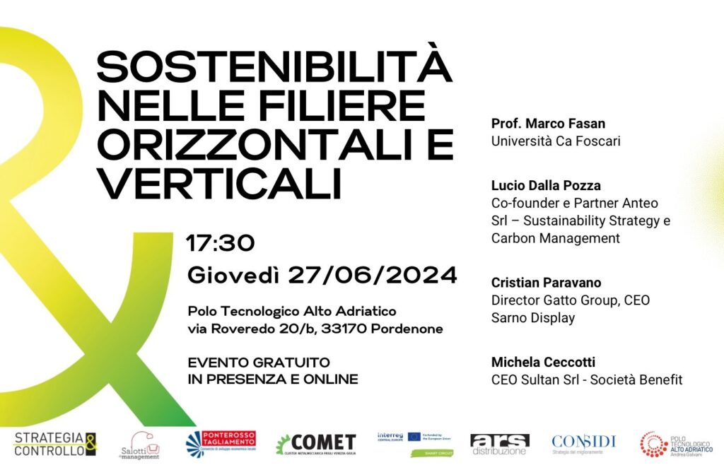 Locandina: Sostenibilità nelle filiere orizzontali e verticali