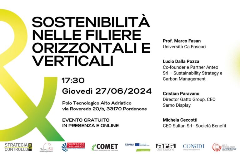 Locandina: Sostenibilità nelle filiere orizzontali e verticali